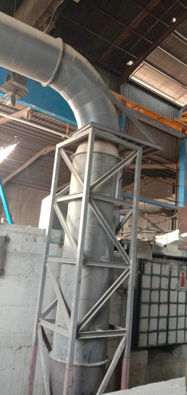 Material handling cyclone system inside steel plant