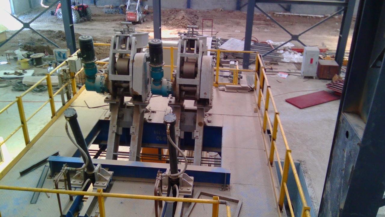 Re-rolling mill stands at steel plant