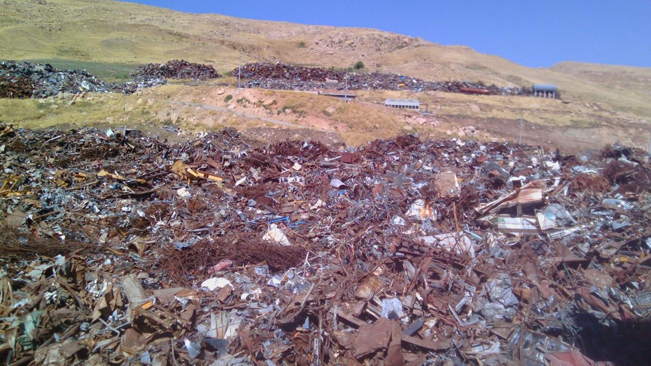 Steel scrap yard at DRI plant in Iraq