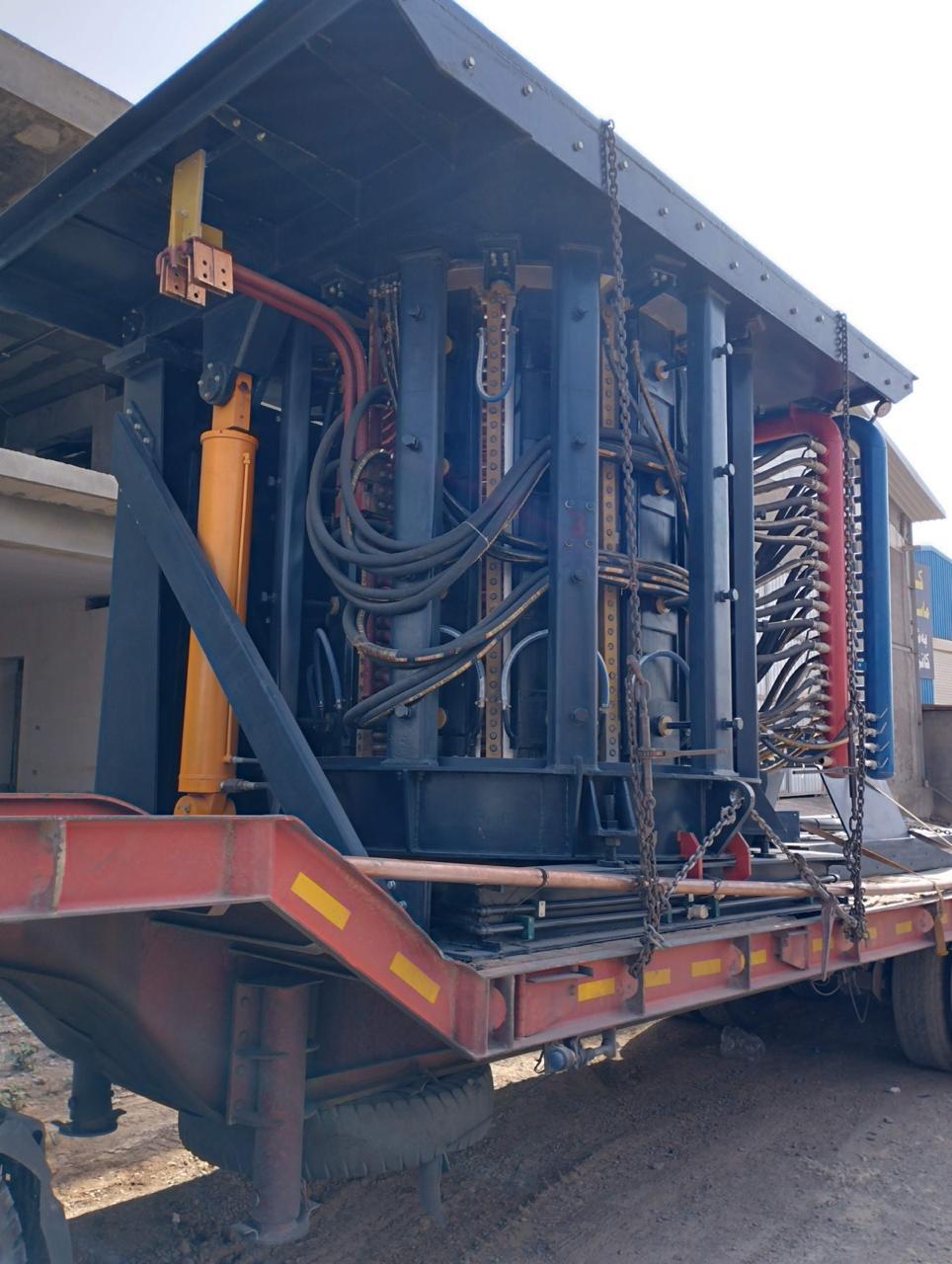 Heavy steel plant equipment being delivered