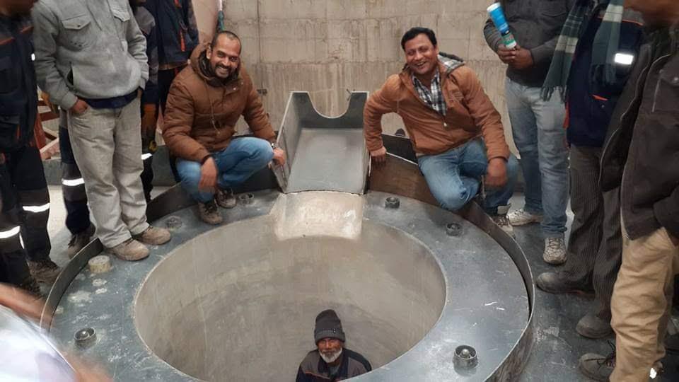 Site engineers at tundish installation